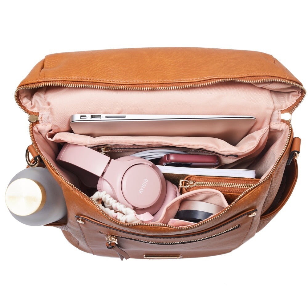 Poppy & Peonies Commuter Backpack Diaper Bag (Blush)